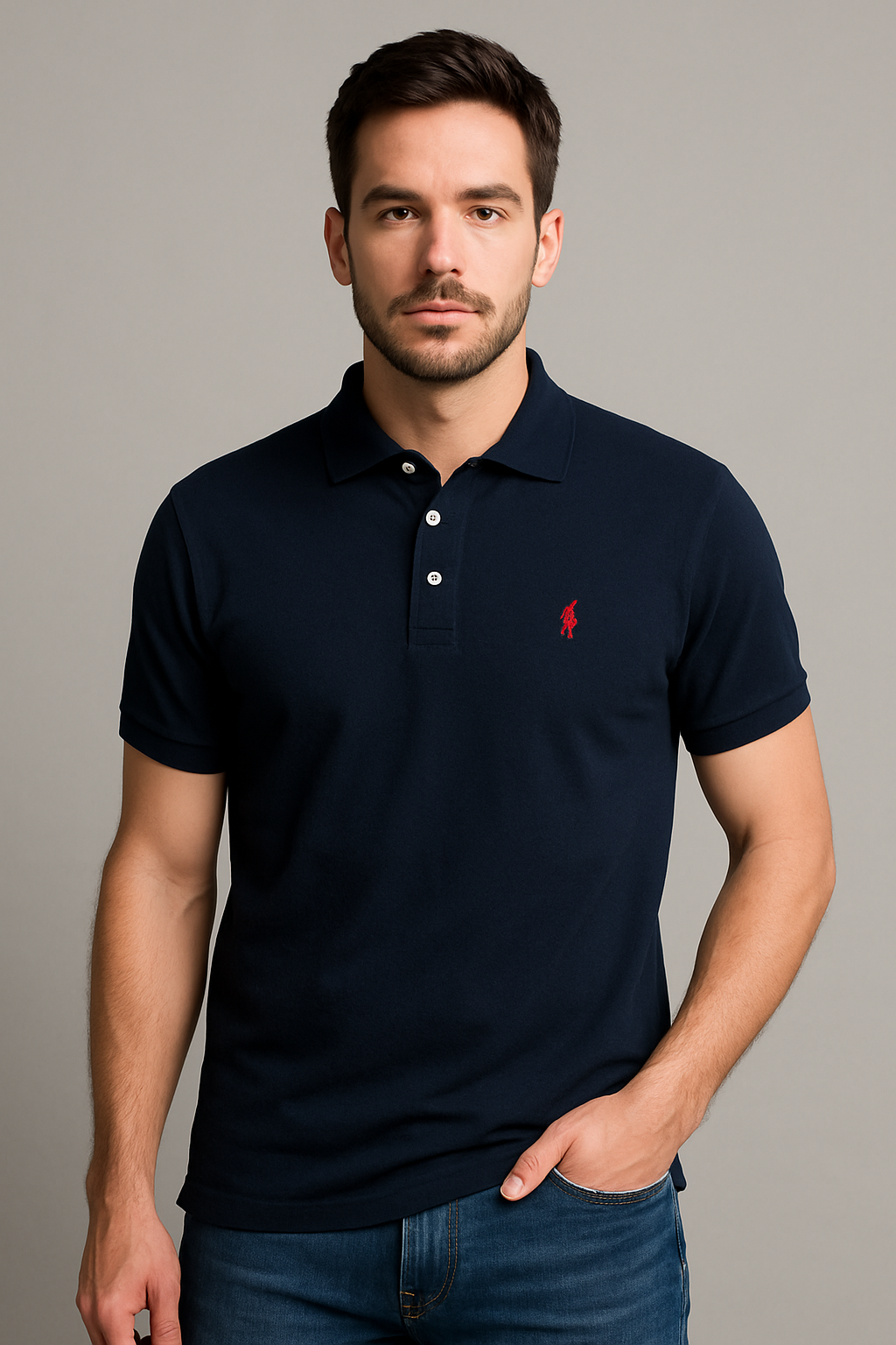Navy Blue Polo Shirt – Men's Modern Fit